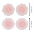 Reusable Silicone Nipple Cover 2 Pcs 1 Pair Women Bra Nipple Sticker Breast Petal Strapless Lift Up Bra Strap Less Invisible Tape Pads Chest Pasties. 