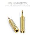 Headset 3.5 to 6.5 Converter 3.5mm Male to 6.5mm Female Jack Plug Microphone MIC Audio Adapter for PC Phone Stereo. 