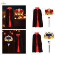 King Costume for Boys Medieval Costume for Role Play Performance Party Red. 