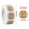 Thank You Stickers Small Business - 5 Rolls 2500 Pieces Thank You Stickers Labels for Bubble Mailers Packaging , 1 In. 