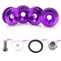 4x Purple JDM Aluminum Quick Release Fasteners Bumper. 