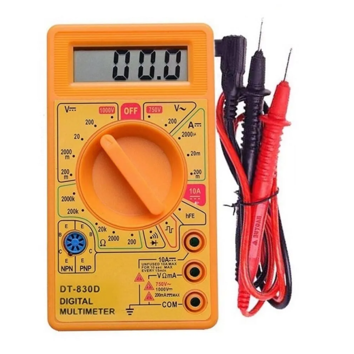 DT830D Mini Digital Multimeter Voltage Ampere Ohm Tester AC/DC Ammeter Voltmeter Power Meter With Buzzer and Free Battery