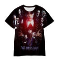 2023 New Wednesday Addams 3D Printing T-shirt Men Women and Children Summer Casual Pop New Style Clothing Tee Tops. 