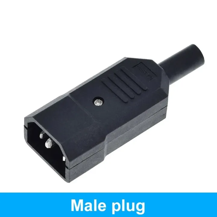 IEC%20Straight%20Cable%20Plug%20Connector%20C13%20C14%2010A%20250V%20Black%20female&male%20Plug%20Rewirable%20Power%20Connector%203%20pin%20AC%20Socket%20-%20Image%202