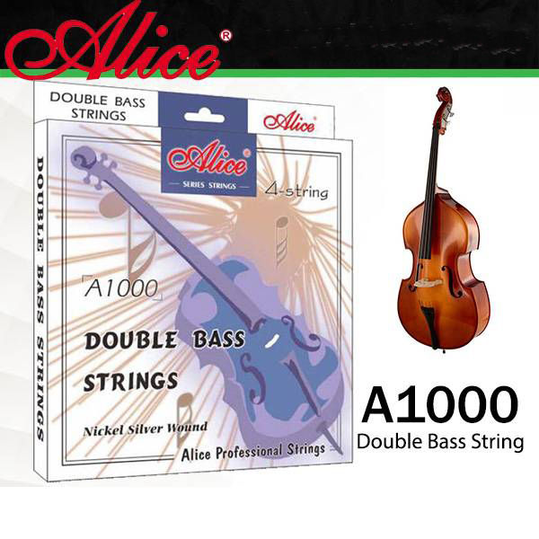 Alice A1000 Nickel Round Wound 4-String Double Bass Strings G D A E ...