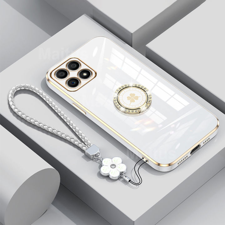 For%20Honor%20X6%204G%20/%20Honor%20X6A%20/%20Honor%20X5%20Back%20Cover%20with%20Lanyard%20Rhinestone%20Ring%20Stand%20Luxury%206D%20Plating%20Square%20Frame%20Phone%20Case%20Shiny%20Holder%20Soft%20Silicone%20Protective%20Cases%20Pouch%20Girls%20-%20Image%202