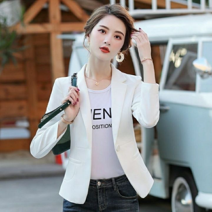 Small%20Suit%20Jacket%20for%20Women2023Spring%20and%20Summer%20Thin%20Korean%20Style%20Fashion%20Short%20Slim%20Fit%20Slimming%20Versatile%20Suit%20Top%20Black%20-%20Image%209