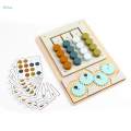 Sliding Puzzle Color Sorting Toy Montessori Educational Development Toy Four Colors Slide Matching Toy for Ages 3+ Preschool Toy Family Game. 