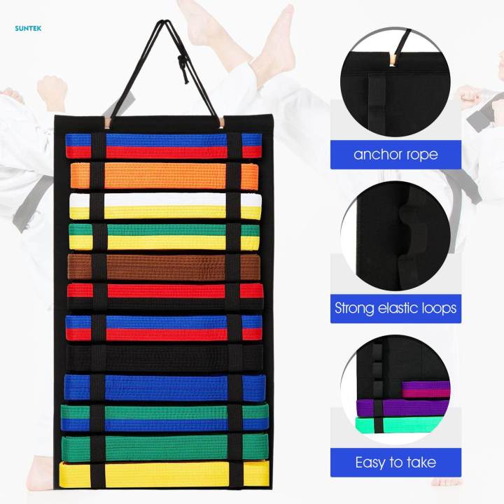 2Pcs%20Martial%20Arts%20Belts%20Organizer%20Holder%20Kids%20Wall%20Hanging%20Muay%20Thai%20-%20Image%204