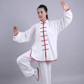 Cotton and Linen Tai Ji Suit Men's Summer Tai Chi Exercise Clothing Women's Cotton and Silk Asian Middle Sleeve Kung Fu Martial Arts Performance Costume. 