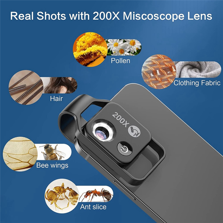 Magnification Microscope Lens for Ios Android All Smartphones,White ...