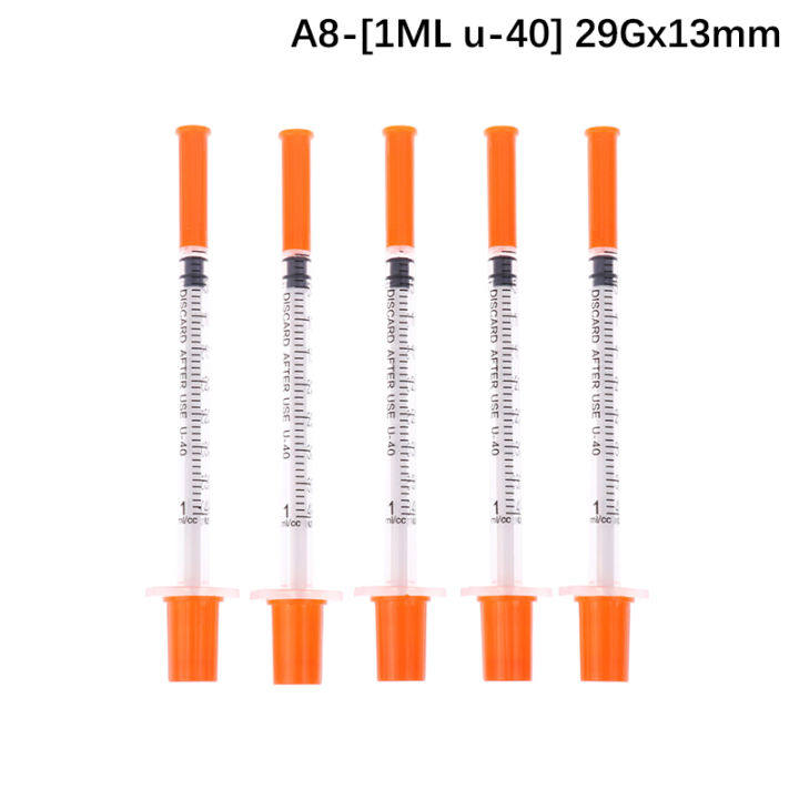 5Pcs%200.3/0.5/1ML%20Disposable%20Plastic%20Veterinary%20Syringe%20Orange%20Cap%20Sterile%20Insulin%20Syringe%20With%20Needles%20For%20Pet%20Farm%20Animal%20JINGHONG%20-%20Image%204