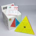 Professional Pro Pyramid Speed Cube Rubik Cube Sticker Less 3×3x3 Triangle Cube Puzzle Fidget Toy. 