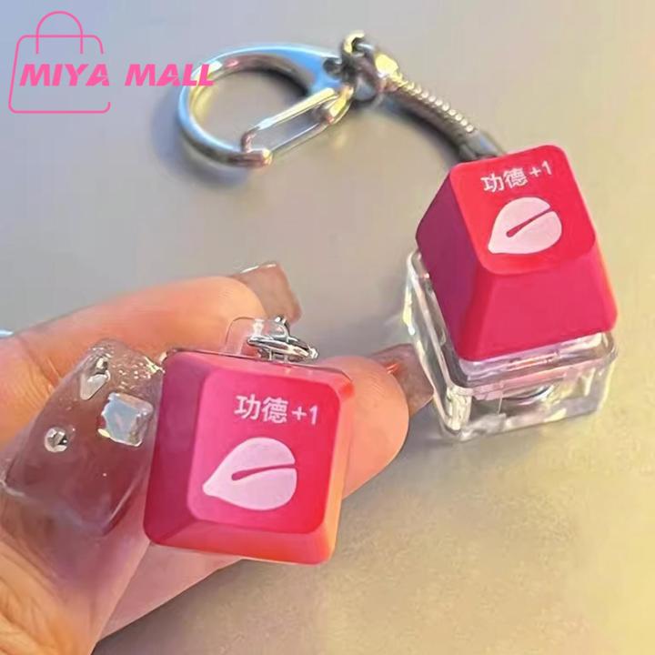 Keyboard Keychain Light-up Mechanical Keyboard Keycap Fidget Toy for ...