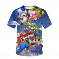 Game Super Mario Bros Tshirt Kids Clothing Tops Boy T-shirt Game 3D Print T Shirts Funny Anime Men Women Short Sleeve Tees. 