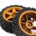 4 Pieces Rubber Tire Wheel Tyre RC Drifting Tires and Wheels Wear Resist 12mm Hub RC Tyres for TT02 XV-01 1:10 RC Car Upgrade Parts Parts. 
