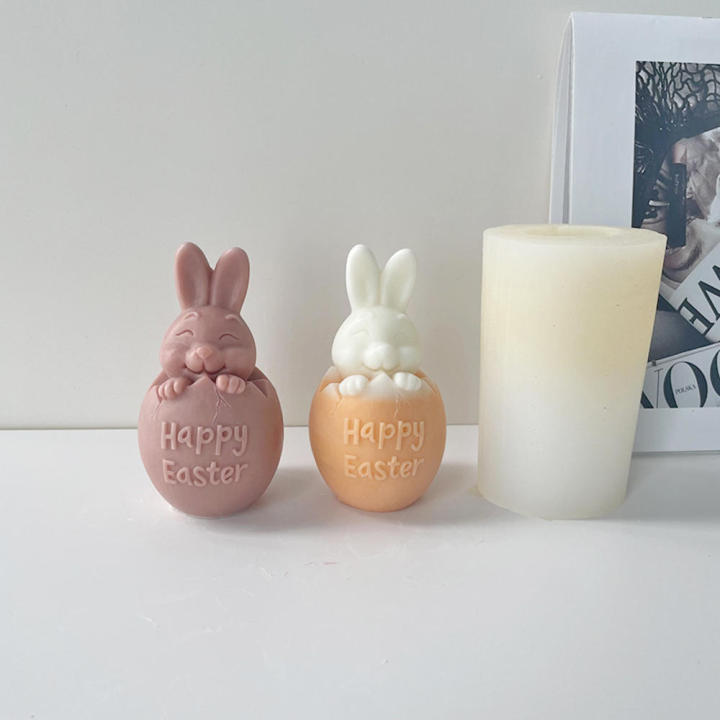 Small Rabbit Silicone Candle Mold Rabbit Animal Handmade Soap Resin Ice ...