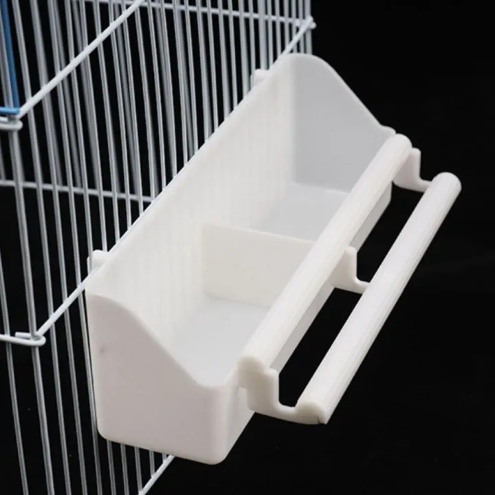 Parakeet Lovebird Finches Small Animals Food Dish Hanging Plastic Cage Cup Bird Feeder Water Drinker Feeding Bowl