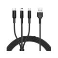 Multi USB 3 in 1  Charger Fast Charging Cable. 