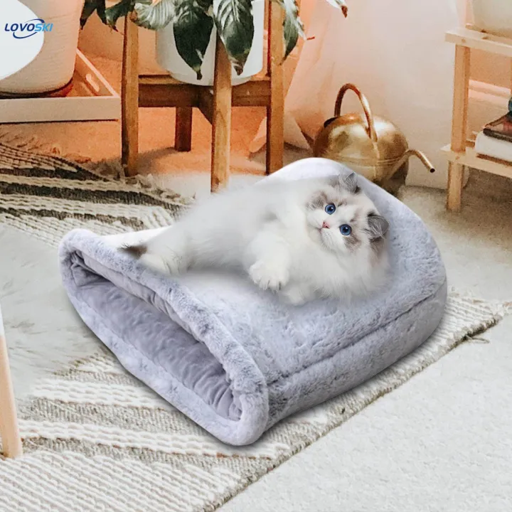 Cat%20Sleeping%20Bag%20Snooze%20Cat%20Half%20Covered%20Cave%20for%20Dog%20Puppy%20Pomeranian%20gray%20-%20Image%206
