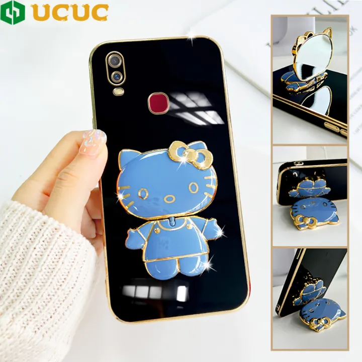 UCUC%20for%20Vivo%20Y11%202019%20Y12i%201906%20Back%20Cover%20Fashion%20Astronaut%20Folding%20Bracket%20Luxury%20Plating%20Case%20Soft%20Silicone%20Square%20Phone%20Cases%20-%20Image%202