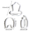 Diy Baby Shower Bottle Bib Shape Biscuit Cookie Chocolate Cutter Fondant Feeding Bottle Cake Mold Pastry Kitchen Tools. 