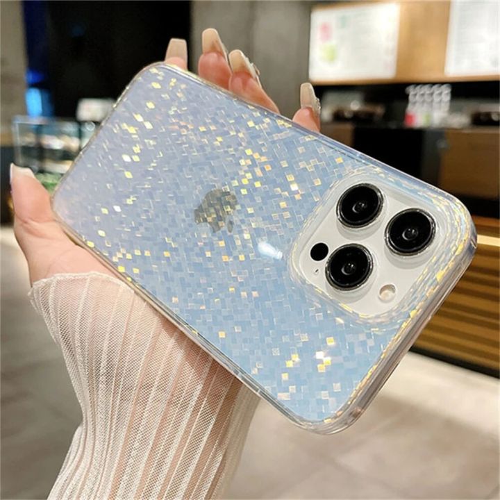 HODON%20Bling%20Glitter%20Diamond%20Lattice%20Rhinestones%20Sequins%20Phone%20Case%20For%20iPhone%2015%2012%2013%2014%20Pro%20Max%2015%20Plus%20Cases%20Electroplated%20Sparkling%20Protection%20Back%20Cover%20-%20Image%208