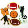 New Spot basketball Football Chenille Iron on Patches Embroider Patch Towel sticker For DIY Bag Caps Applique Exquisite Badge. 