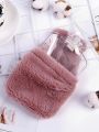 Cute Rabbit Hot Water Bottle Bag for Girls Plush Shoulder Hand Warmer Heat Pack Warm Belly Instant Hot Pack Winter Heating Pad. 