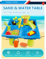 Classic Sand & Play Kids Sand and Water Table, 24-Piece Set, Fun Activity Center for Toddlers with Plastic Molds, Scoop, Waterfall and Leak-Free Tray, Practical Early Learning Beach Toy for Kids. 