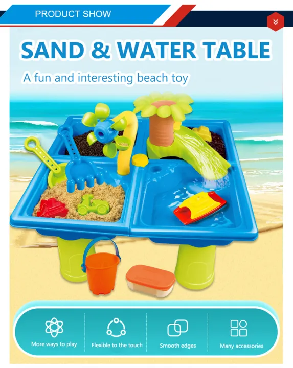 Classic%20Sand%20&%20Play%20Kids%20Sand%20and%20Water%20Table,%2024-Piece%20Set,%20Fun%20Activity%20Center%20for%20Toddlers%20with%20Plastic%20Molds,%20Scoop,%20Waterfall%20and%20Leak-Free%20Tray,%20Practical%20Early%20Learning%20Beach%20Toy%20for%20Kids%20-%20Image%203