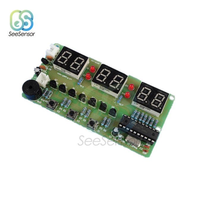 Diy Kits C51 Electronic Clock Digital Led Display Suite Electronic Module Parts And Components Dc 7-12v
