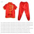Chinese Traditional Wushu Costume Clothes for Adult Kids Men Women Red 140. 