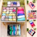 【WEJA】AA Foldable Underwear Drawer Organizers Dividers Closet Dresser Clothes Storage Organizer Box For Bras Scarves Ties Socks Boxes. 