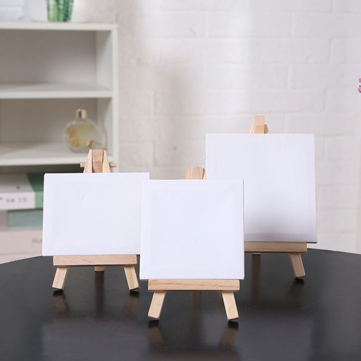 Artists DIY Drawing 4 Inch Mini Easel Mini Canvas Set Painting Kids ...
