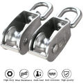 6 Pcs M15 Single Pulley Block Hanging Wire Towing Wheel Swivel Lifting Wire Rope Cable Pulley Roller. 