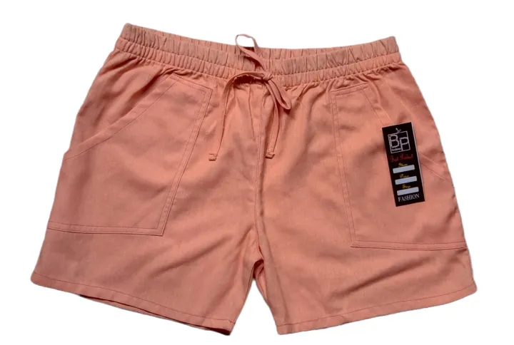 Woman's%20casual%20Linen%20Hot%20%20Shorts%20comfortable%20and%20cheap%20Price%20Cotton%20Fabric%20with%20Front%20Pockets%20and%20Elastic%20Waist%20Band%20-%20Image%204