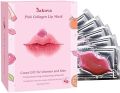 Jakuva 30 PCS Pink Gel Collagen Lip Mask,Crystal Moisturizing Lip Plumper Patches For Anti Wrinkle, Anti Chapped, Firms & Hydrates Lips,Pink (Pink)  FROM DUBAI(SAM). 