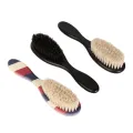 Striped Double-sided Comb Brush Bristle Hair Beard Styling Tools For Men Pro Shave Beard Brush Barber Carving Cleaning Brush. 