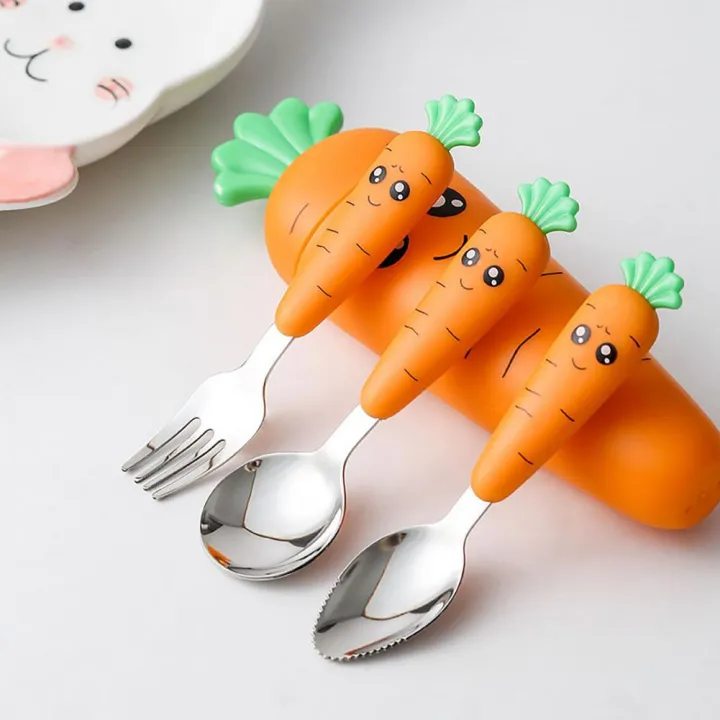 %E3%80%90HOT%E3%80%91%20Spoon%20Fork%20Children%20Cutlery%20Cartoon%20Fork%20Head%20Passivation%20Mirror%20Reflection%20Carrot%20Shape%20For%20Kids%20-%20Image%202