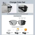 LouisWill Men Polarized Sunglasses Night Vision Sunglasses Color Change Retro Square Sunglasses UV400 Aluminum Magnesium Carbon Fiber Legs  Eyewear Ultra Light Anti Glare Glasses Outdoor Sports Driving Sunglasses. 