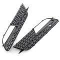 A Pair Front Bumper Fog Light Lamp Grille Grill Replacement For AUDI A5 12-16. 