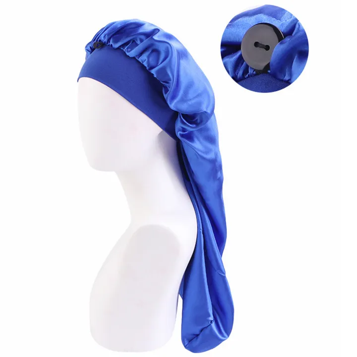 Sleeping%20Bonnet%20Faux%20Satin%20Solid%20Color%20Long%20Lady%20Shower%20Hat%20-%20Image%204