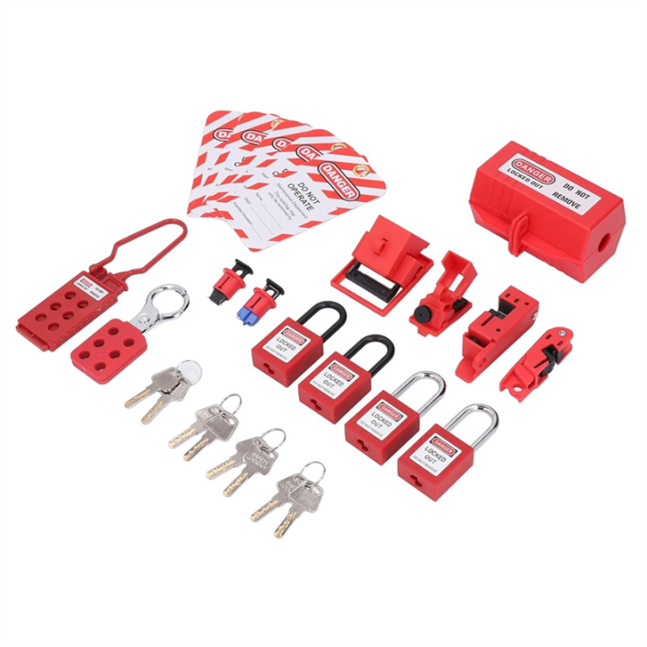 Electrical Lockout Tagout Kit, Universal Locks Hanging Tags Set | Daraz.lk