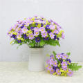 Cute Artificial Flowers Lifelike Silk Decorative Flower Silk Daisies 28 Heads One Bouquet 7 Branch for Floral Arrangement DIY Flowers Table Decor Home Decor Wedding Decoration DIY Crafters Room Accent. 
