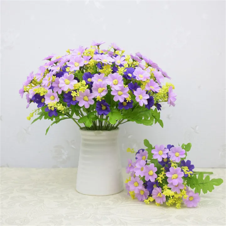 Cute%20Artificial%20Flowers%20Lifelike%20Silk%20Decorative%20Flower%20Silk%20Daisies%2028%20Heads%20One%20Bouquet%207%20Branch%20for%20Floral%20Arrangement%20DIY%20Flowers%20Table%20Decor%20Home%20Decor%20Wedding%20Decoration%20DIY%20Crafters%20Room%20Accent%20-%20Image%202