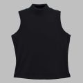 Women/ Ladies / Girls Trending High Quality Cotton Fabric, Turtle Neck, Casual Party Wear Sleeveless Turtle Neck Top  Tight Tank Crop Top / T-Shirt/ Short Blouse In White, Ash And Black Colors In S, M, L, Xl Free Sizes. 