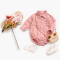 Cotton Baby Boys Bodysuits Plaid Fashion Infant Clothes Newborn Baby Long Sleeve Jumpsuits Casual. 