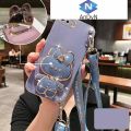 AnDyN Casing For oppo a1k oppo a3s oppo a12e Phone case Cute 3D Butterfly Rabbit Cosmetic Mirror Holder Square Soft TPU Phone Cover with Lanyard. 