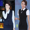 Women's Vest Business Wear 2023 Small Summer Vest Suit Bank Hotel Work Clothes Women's Formal Wear. 